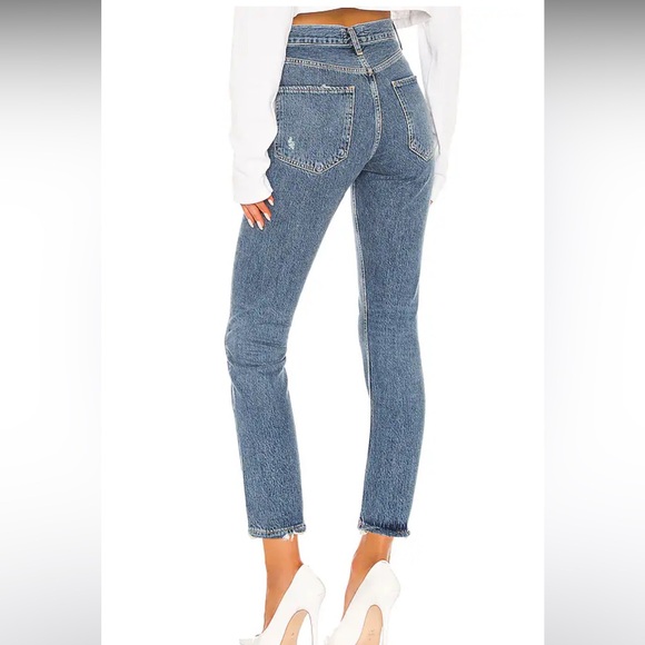 Agolde Riley High Rise Crop, Frequency, 26 - Picture 3 of 7